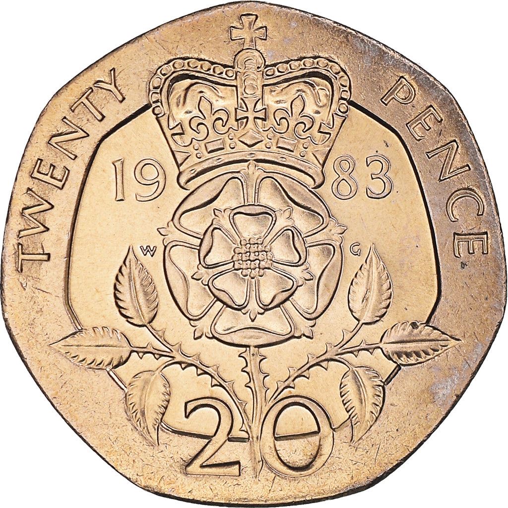 United Kingdom Coin 20 Pence | Elizabeth II 2nd portrait | 1982 - 1984