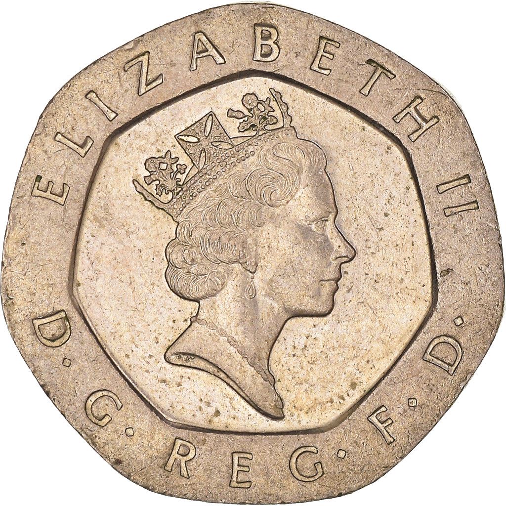 United Kingdom Coin 20 Pence | Elizabeth II 3rd portrait | 1985 - 1997