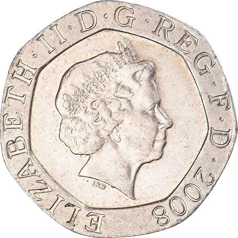 United Kingdom Coin 20 Pence | Elizabeth II 4th portrait | Royal Shield | 2008 - 2015