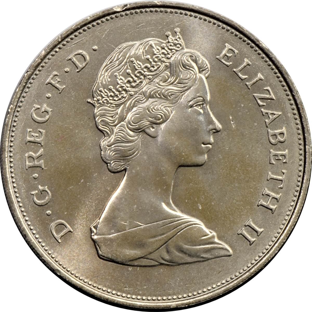 United Kingdom Coin 25 New Pence | Elizabeth II Queen Mother | 1980