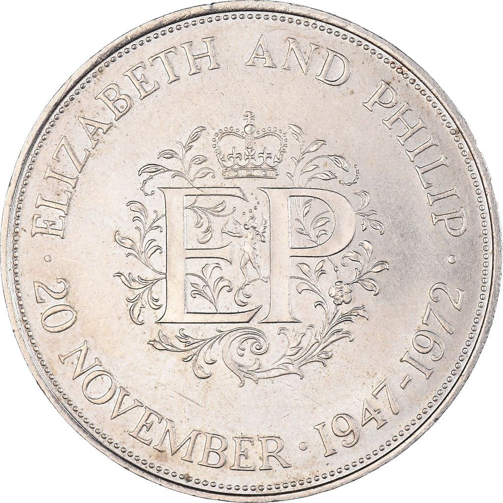 United Kingdom Coin 25 New Pence | Elizabeth II Silver Wedding | 1972