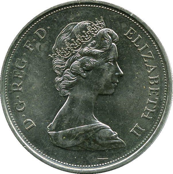 United Kingdom Coin 25 New Pence | Elizabeth II Silver Wedding | 1972