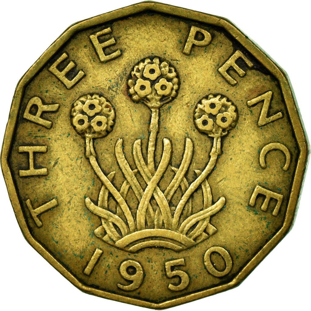 United Kingdom Coin 3 Pence | George VI without 'IND:IMP' | 1949 - 1952