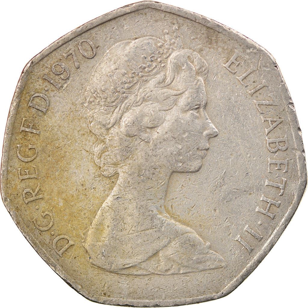 United Kingdom Coin 50 New Pence | Elizabeth II 2nd portrait | 1969 - 1981