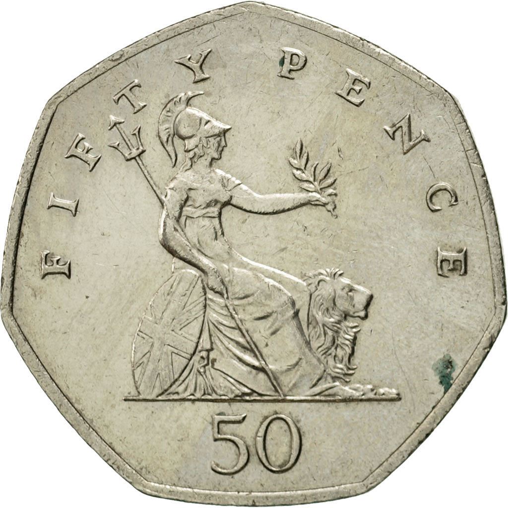 United Kingdom Coin 50 Pence | Elizabeth II 4th portrait | Britannia | 1998 - 2009