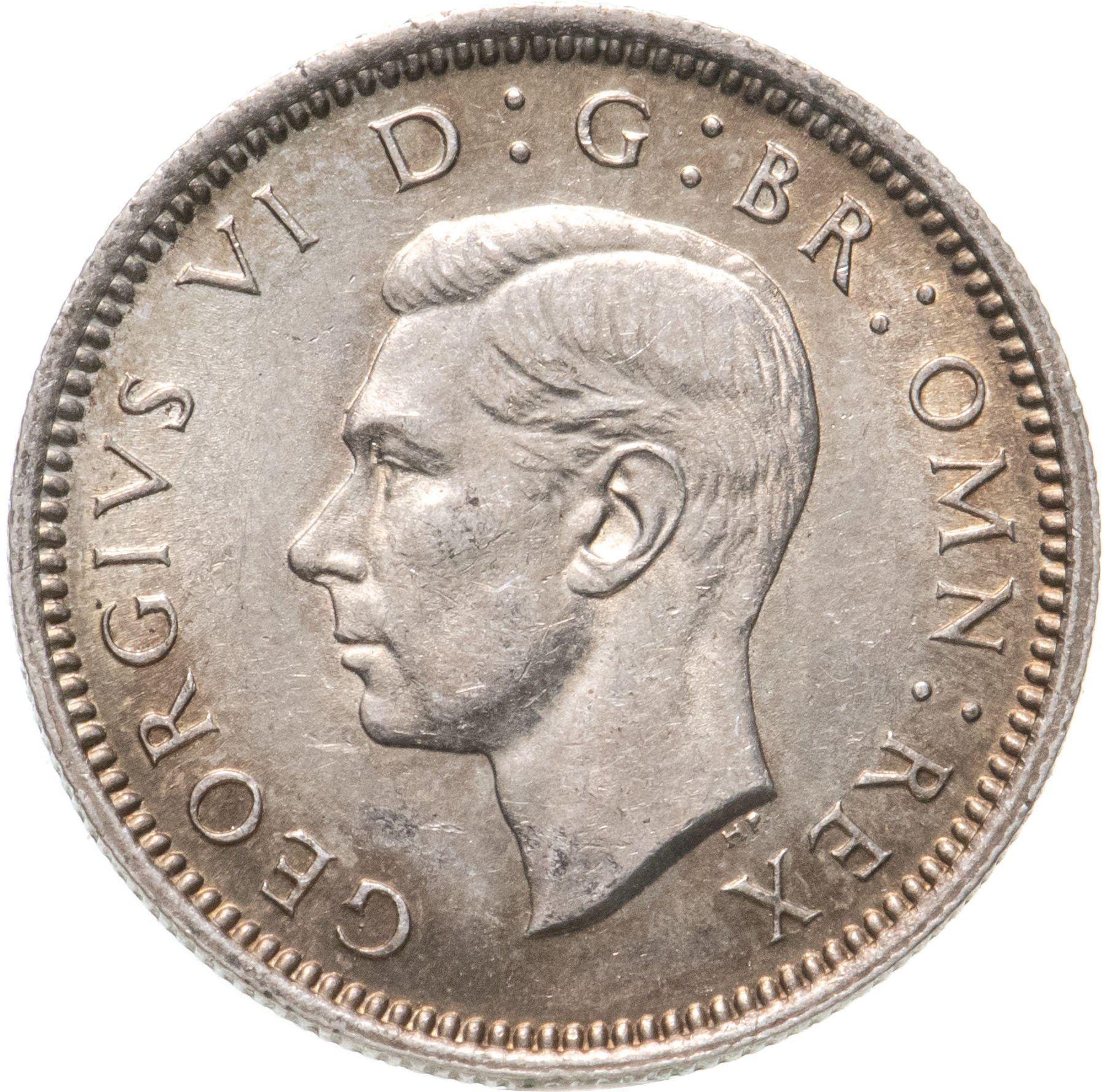 United Kingdom Coin 6 Pence | George VI 1st 1937 - 1946