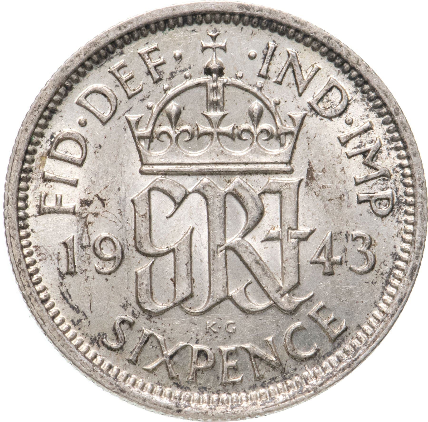 United Kingdom Coin 6 Pence | George VI 1st 1937 - 1946