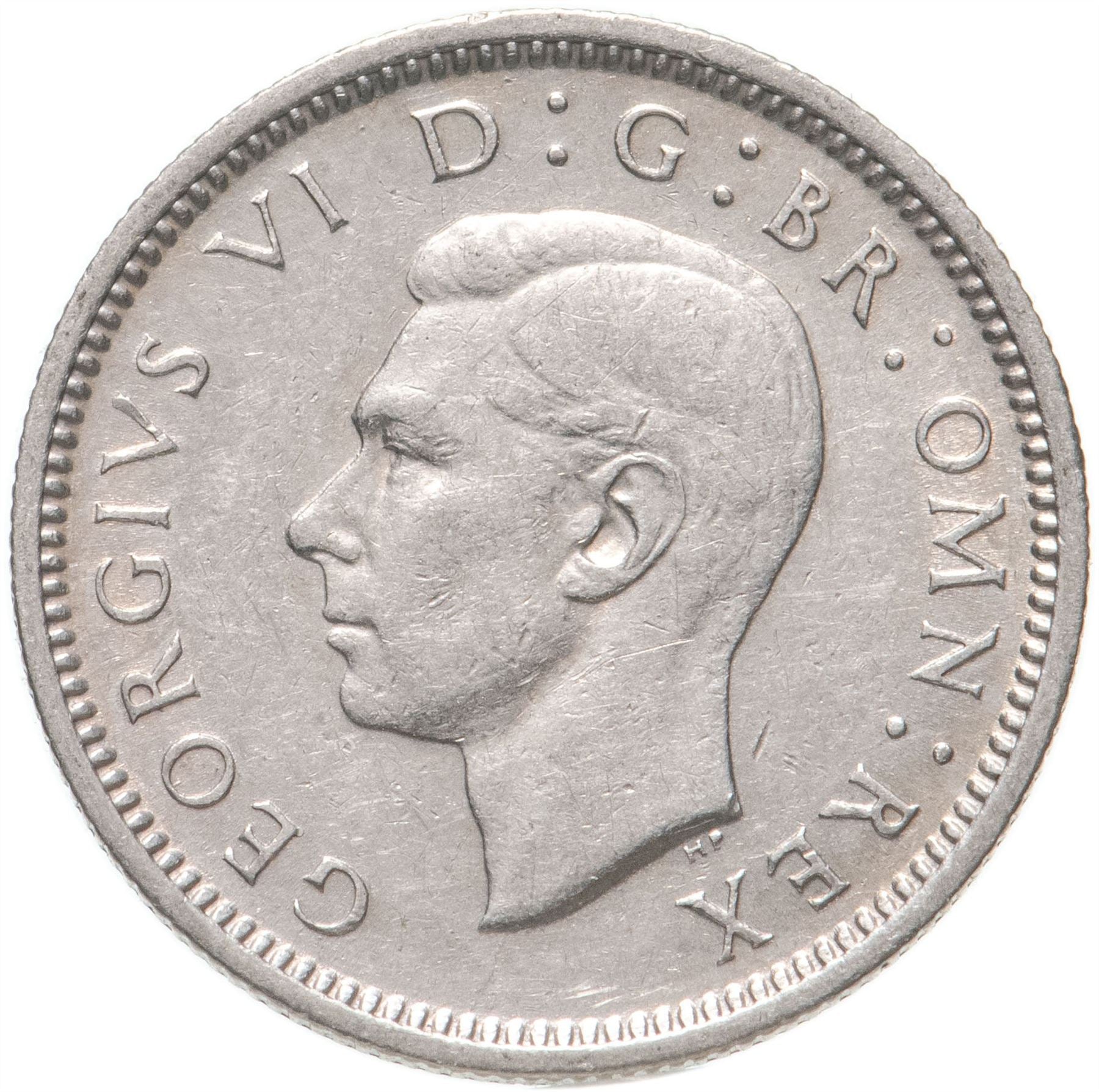 United Kingdom Coin 6 Pence | George VI 1st 1937 - 1946