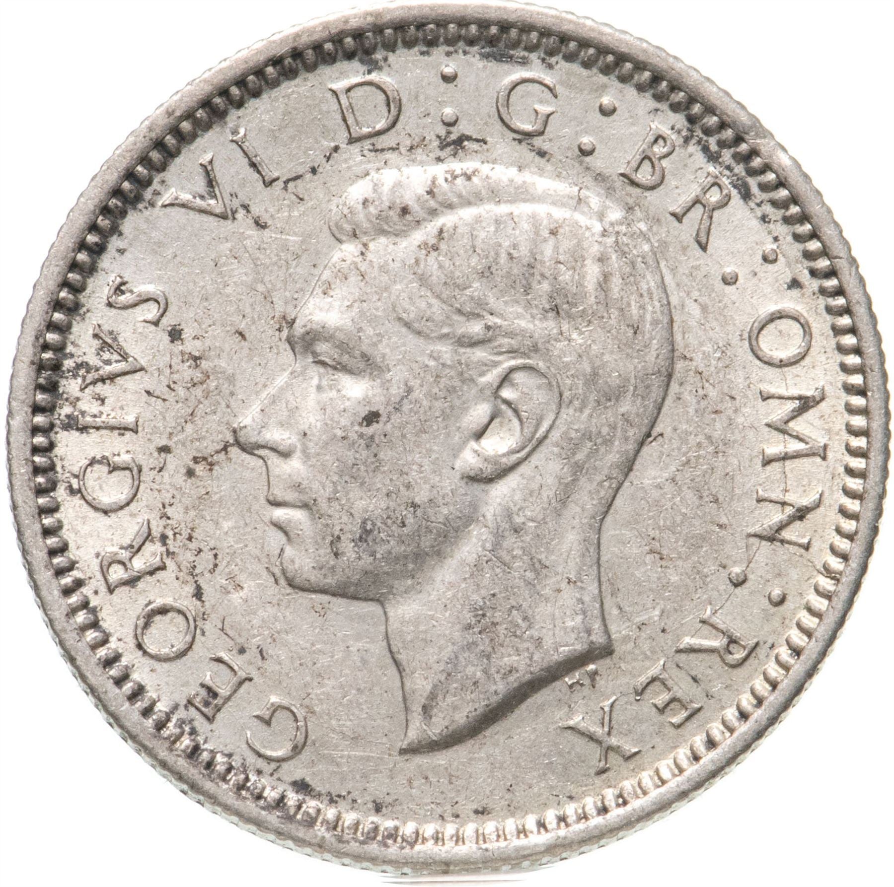 United Kingdom Coin 6 Pence | George VI 1st 1937 - 1946