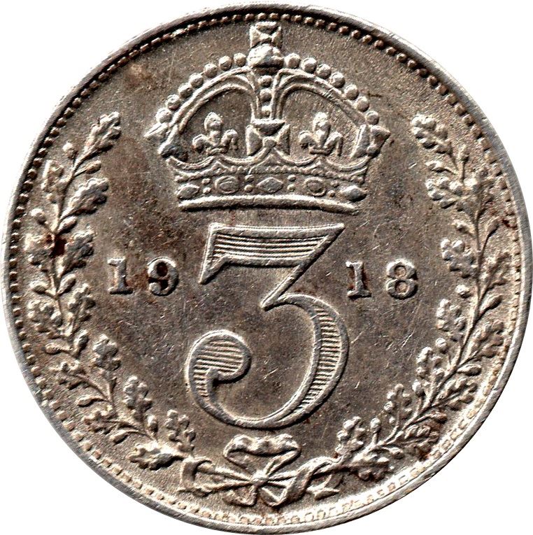 United Kingdom Coin British 3 Pence | George V | KM813 | 1911 - 1920