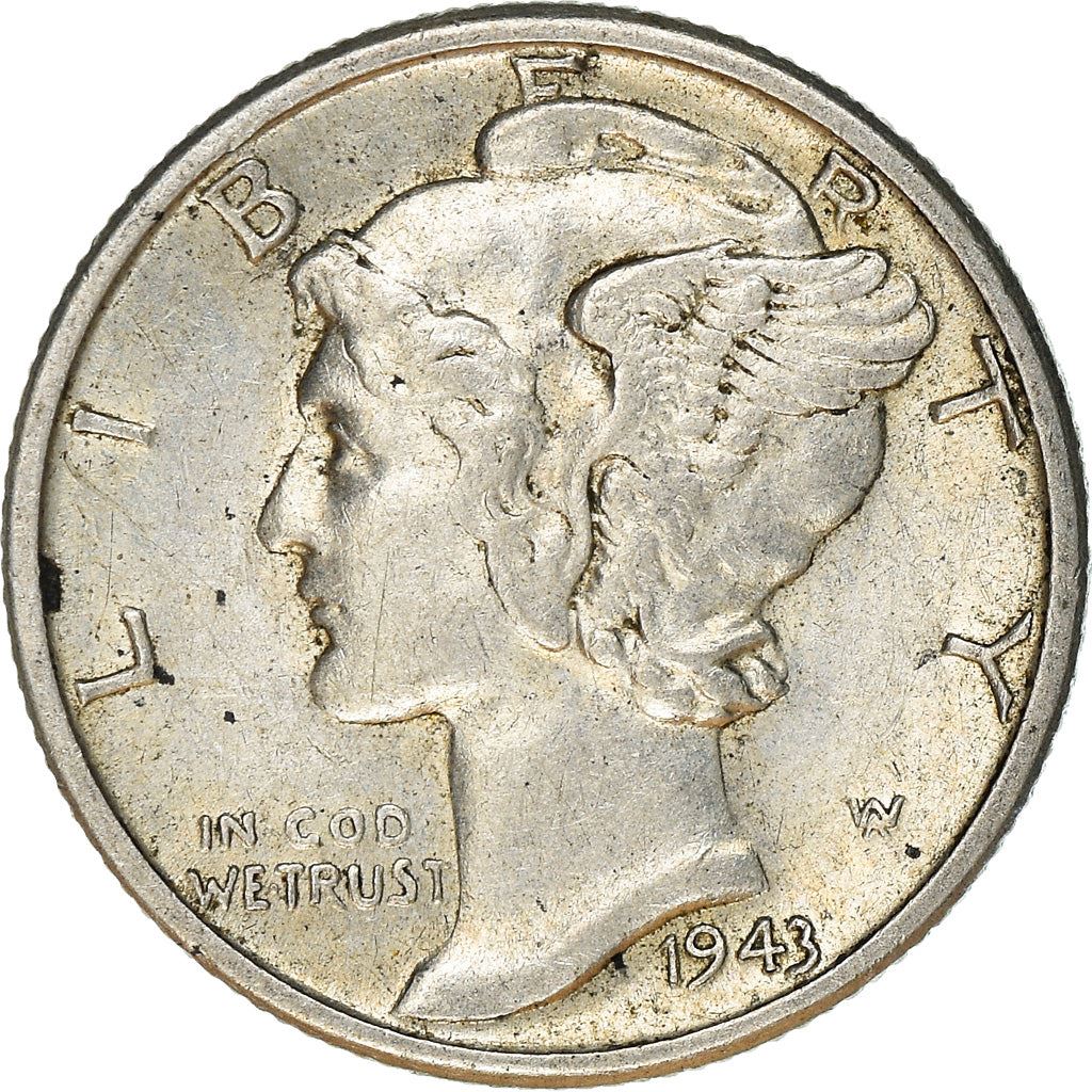 United States | 1 Dime Coin | Lady Liberty | Phrygian cap | KM140 | 1916 - 1945