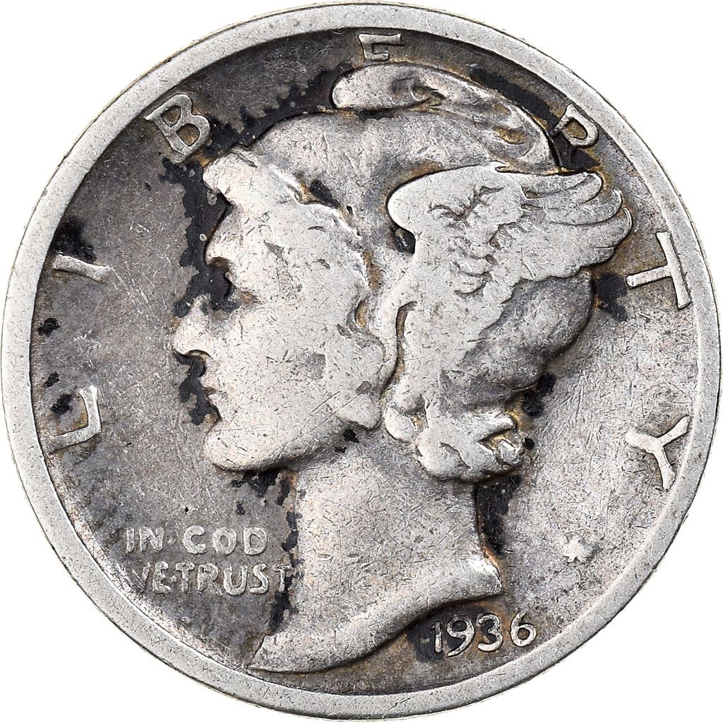 United States | 1 Dime Coin | Lady Liberty | Phrygian cap | KM140 | 1916 - 1945