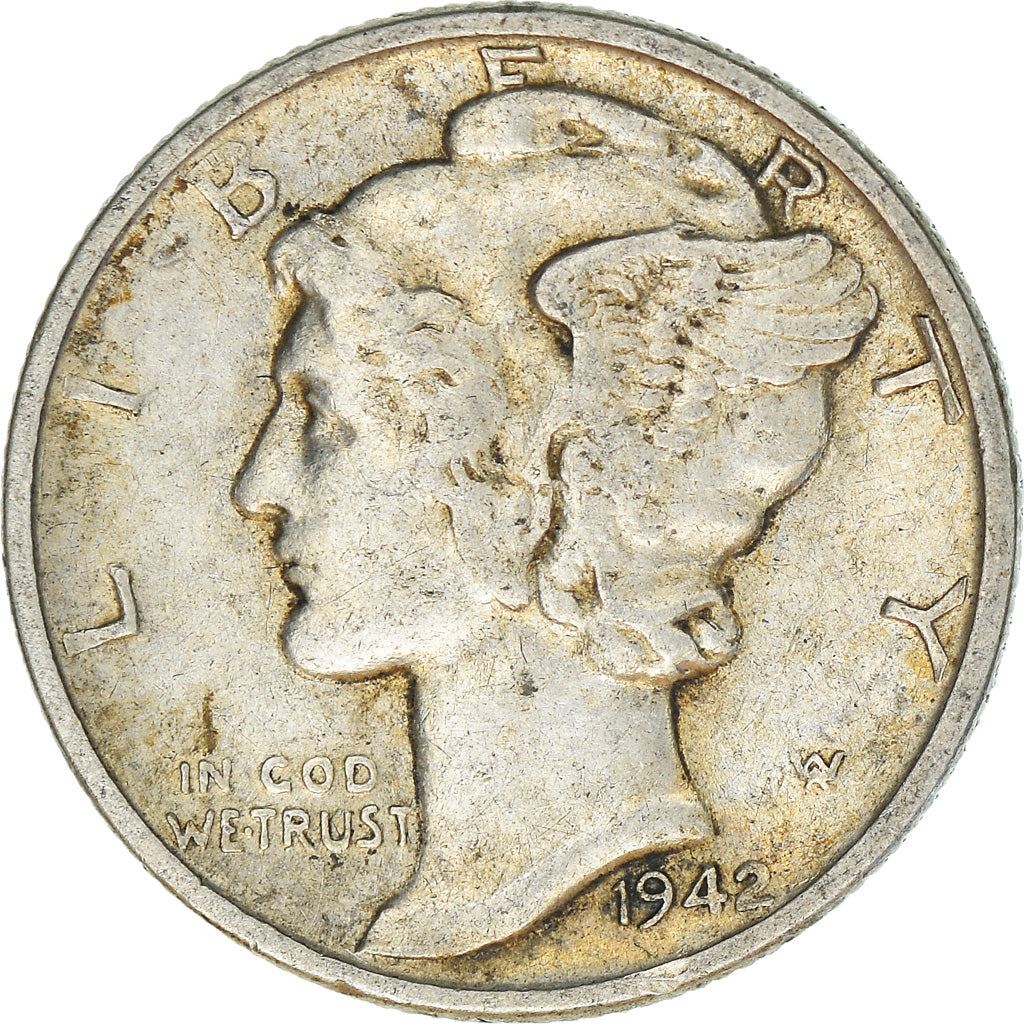 United States | 1 Dime Coin | Lady Liberty | Phrygian cap | KM140 | 1916 - 1945