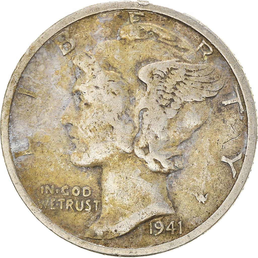 United States | 1 Dime Coin | Lady Liberty | Phrygian cap | KM140 | 1916 - 1945