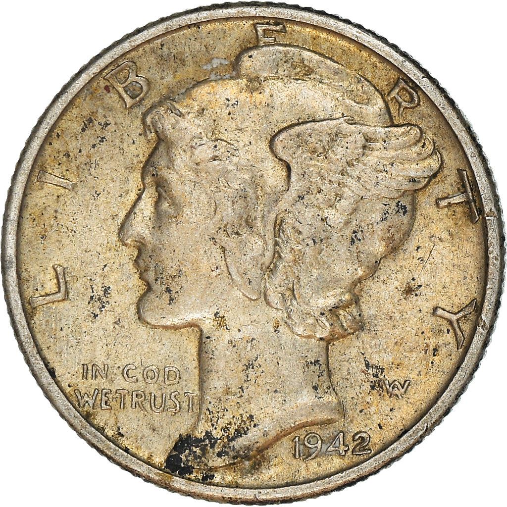 United States | 1 Dime Coin | Lady Liberty | Phrygian cap | KM140 | 1916 - 1945