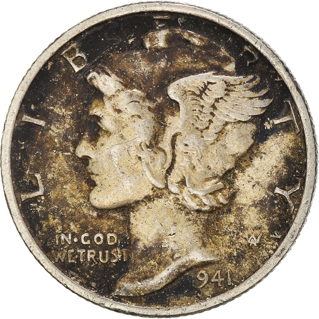 United States | 1 Dime Coin | Lady Liberty | Phrygian cap | KM140 | 1916 - 1945