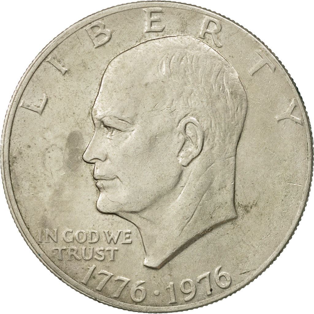 United States | 1 Dollar Coin | Liberty Bell | Moon | Dwight D. Eisenhower | KM206 | 1976