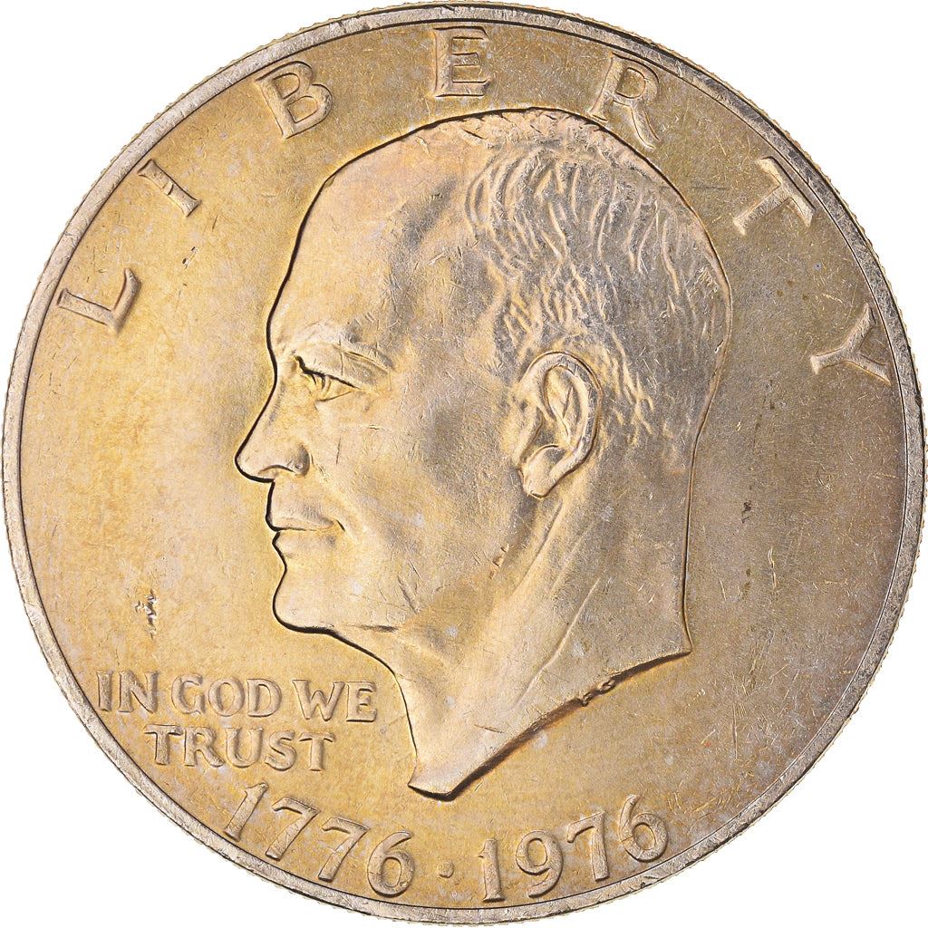 United States | 1 Dollar Coin | Liberty Bell | Moon | Dwight D. Eisenhower | KM206 | 1976