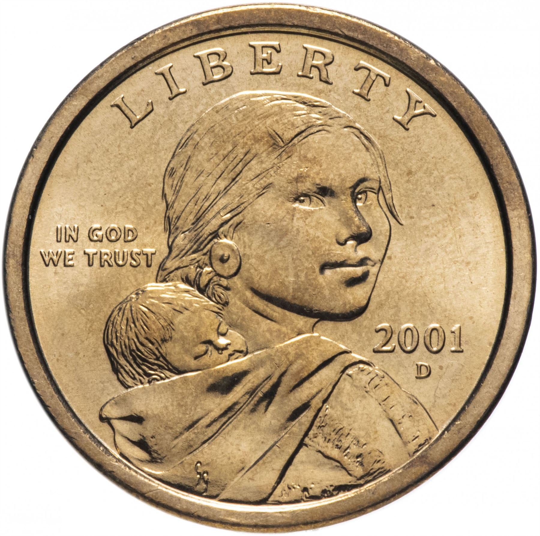 United States | 1 Dollar Coin | Sacagawea | Jean Baptiste Charbonneau | Eagle | KM310 | 2000 - 2008