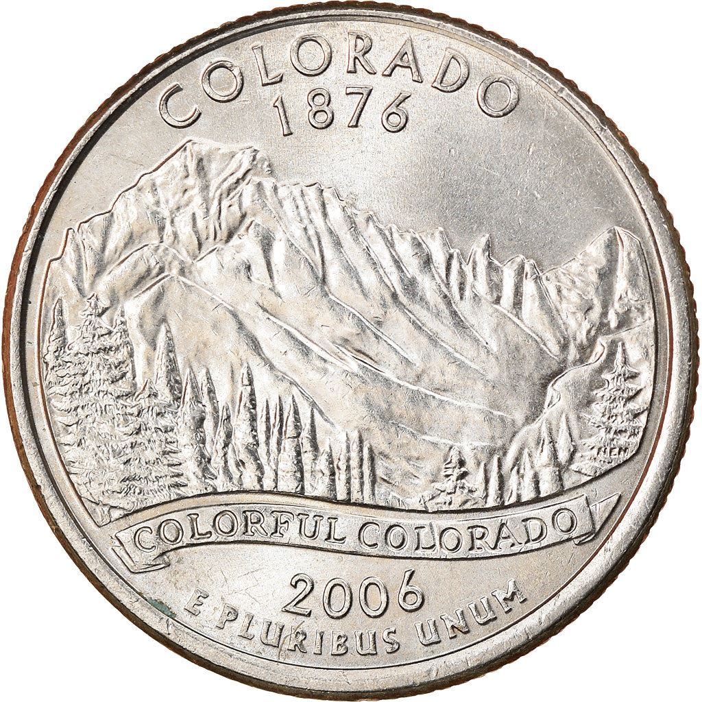 United States | 1/4 Dollar Coin | George Washington | Colorado | Rocky Mountains | KM384 | 2006