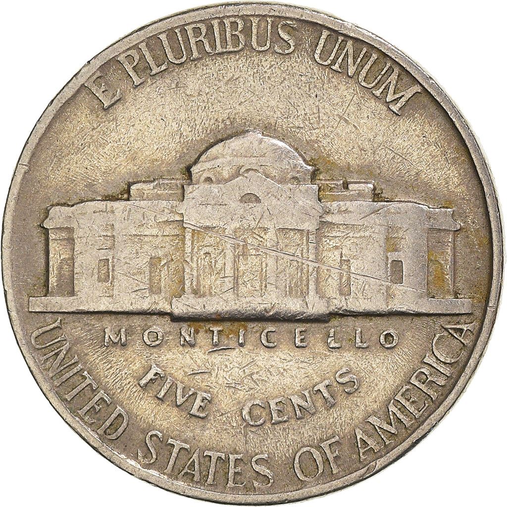 United States | 5 Cents Coin | Thomas Jefferson | Monticello | KM192 | 1938 - 2003