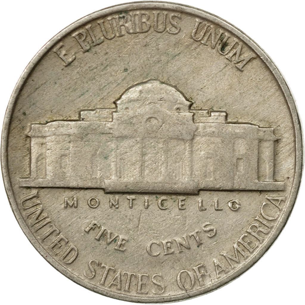 United States | 5 Cents Coin | Thomas Jefferson | Monticello | KM192 | 1938 - 2003