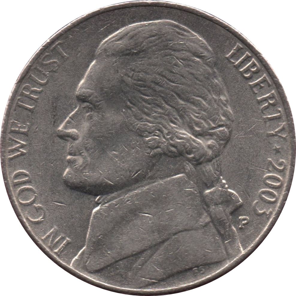 United States | 5 Cents Coin | Thomas Jefferson | Monticello | KM192 | 1938 - 2003