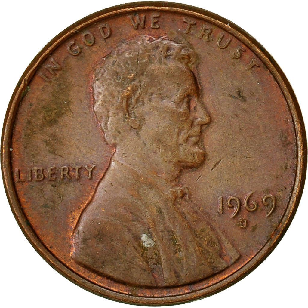 United States | American 1 Cent Coin | Abraham Lincoln | KM201 | 1959 - 1982