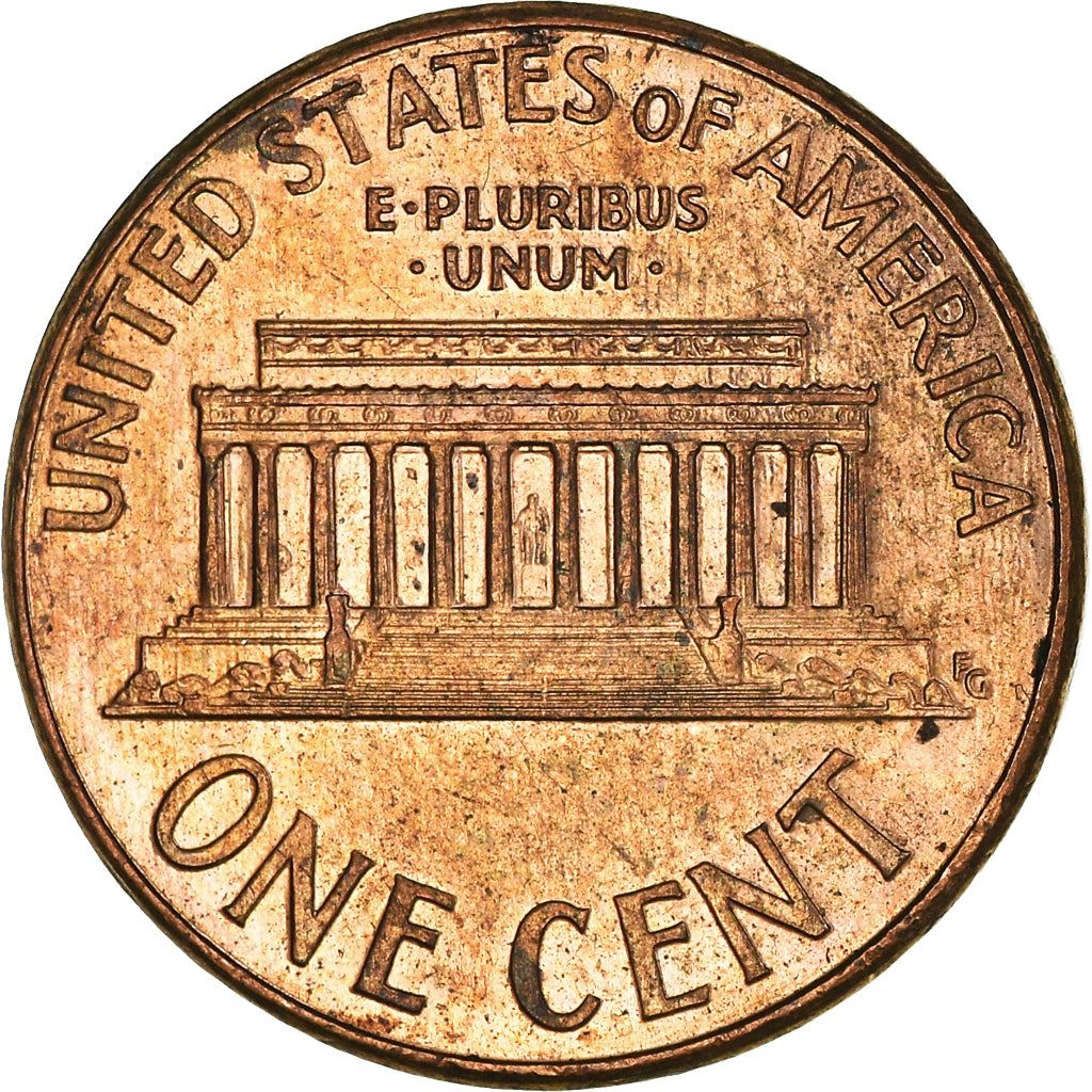 United States | American 1 Cent Coin | Lincoln Memorial | KM201b | 1983 - 2008