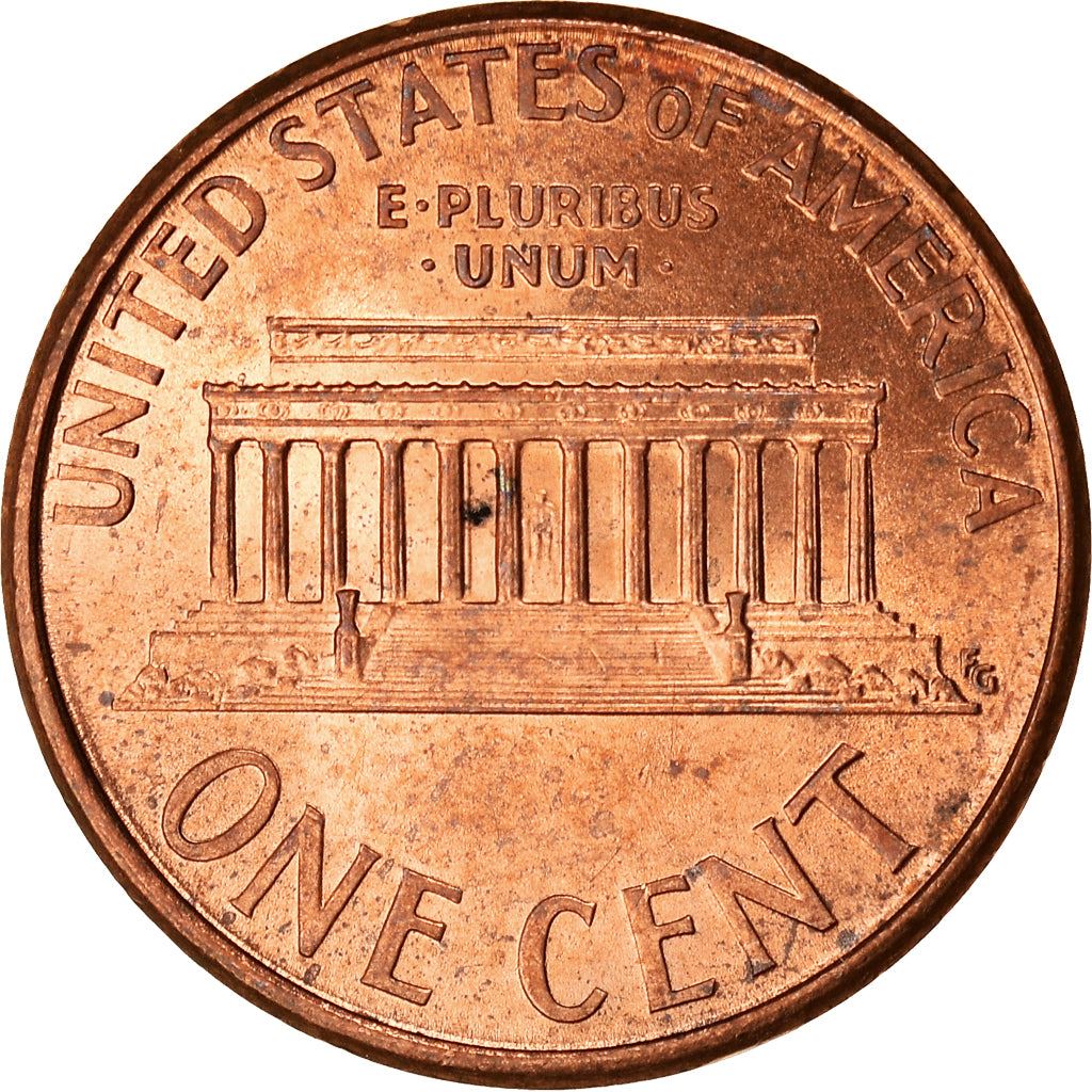 United States | American 1 Cent Coin | Lincoln Memorial | KM201b | 1983 - 2008