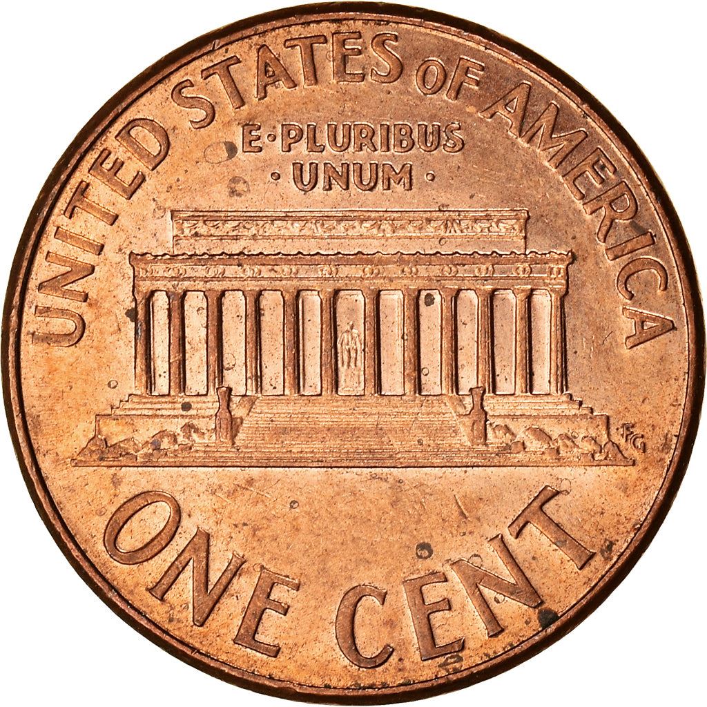 United States | American 1 Cent Coin | Lincoln Memorial | KM201b | 1983 - 2008