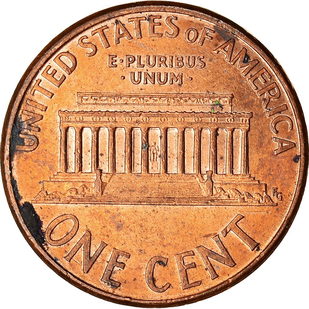 United States | American 1 Cent Coin | Lincoln Memorial | KM201b | 1983 - 2008