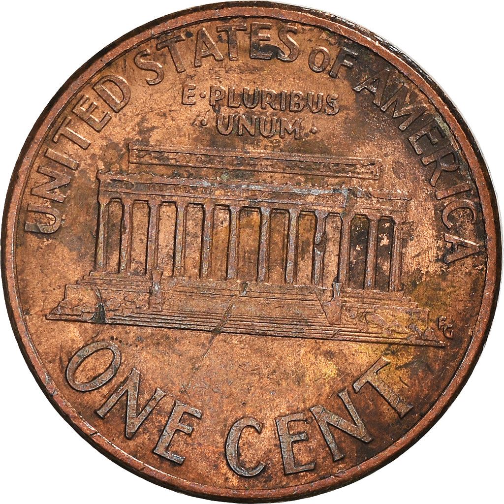 United States | American 1 Cent Coin | Lincoln Memorial | KM201b | 1983 - 2008