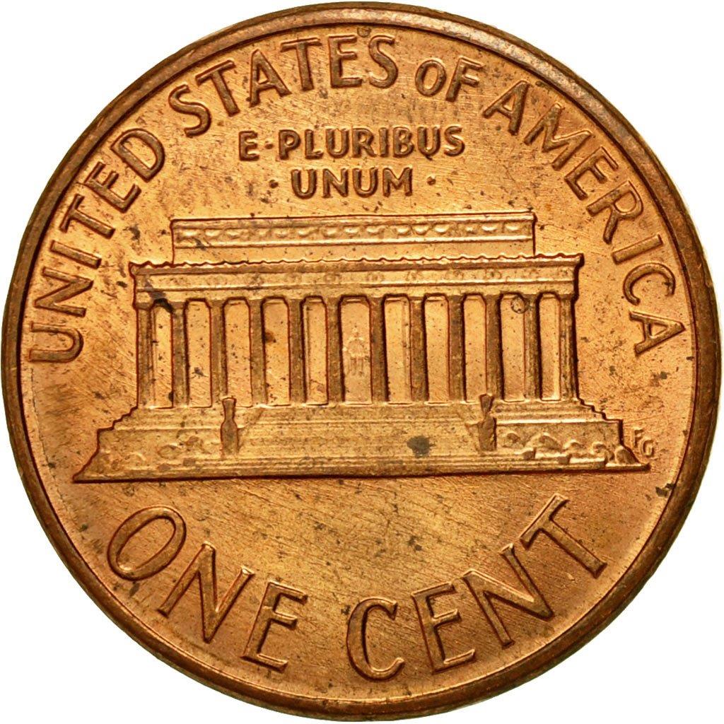 United States | American 1 Cent Coin | Lincoln Memorial | KM201b | 1983 - 2008