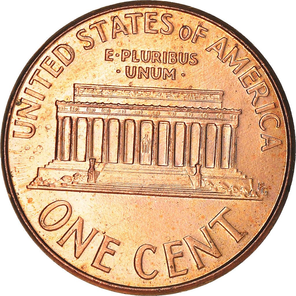 United States | American 1 Cent Coin | Lincoln Memorial | KM201b | 1983 - 2008