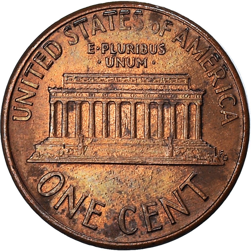 United States | American 1 Cent Coin | Lincoln Memorial | KM201b | 1983 - 2008