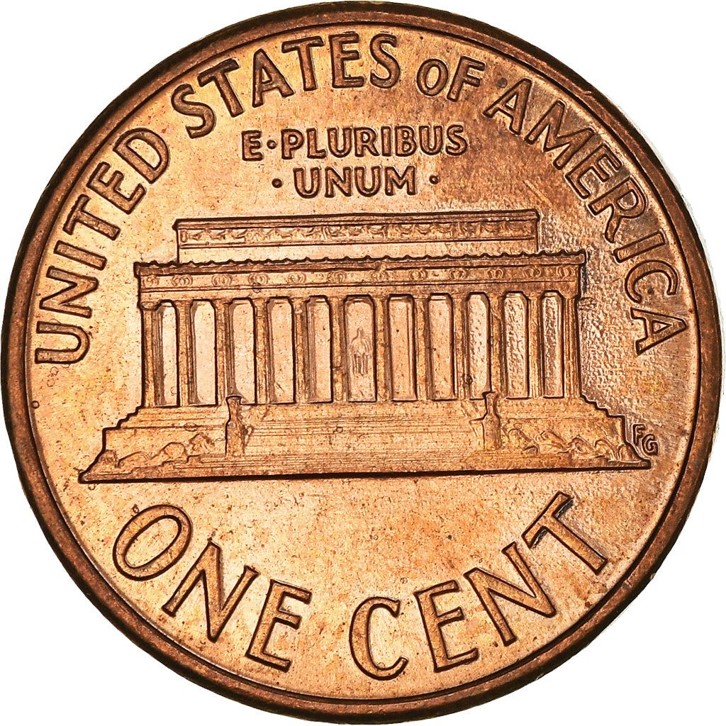 United States | American 1 Cent Coin | Lincoln Memorial | KM201b | 1983 - 2008