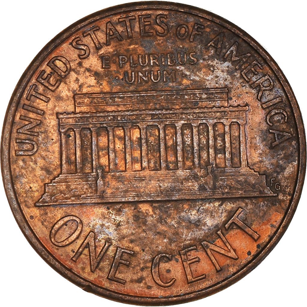 United States | American 1 Cent Coin | Lincoln Memorial | KM201b | 1983 - 2008