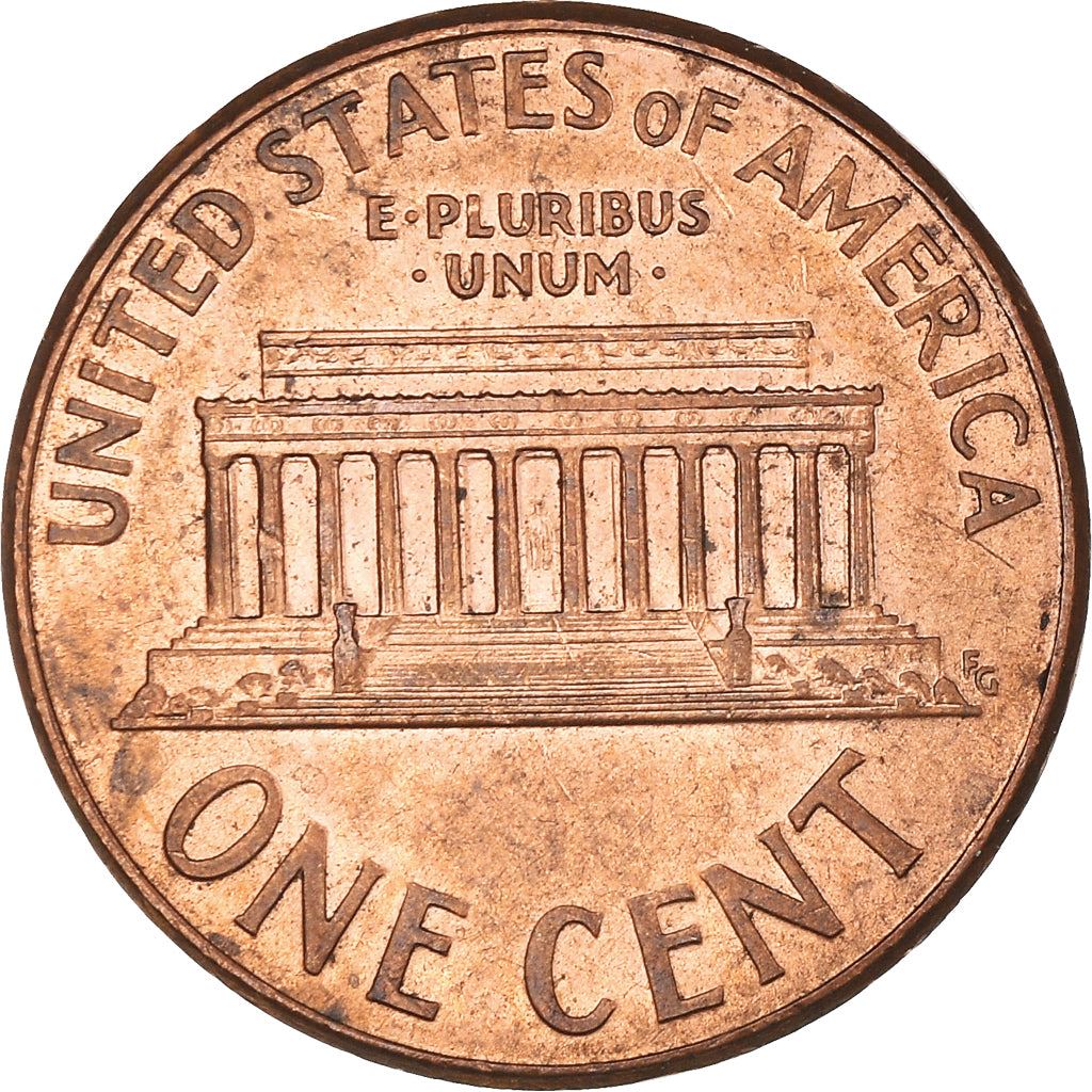 United States | American 1 Cent Coin | Lincoln Memorial | KM201b | 1983 - 2008