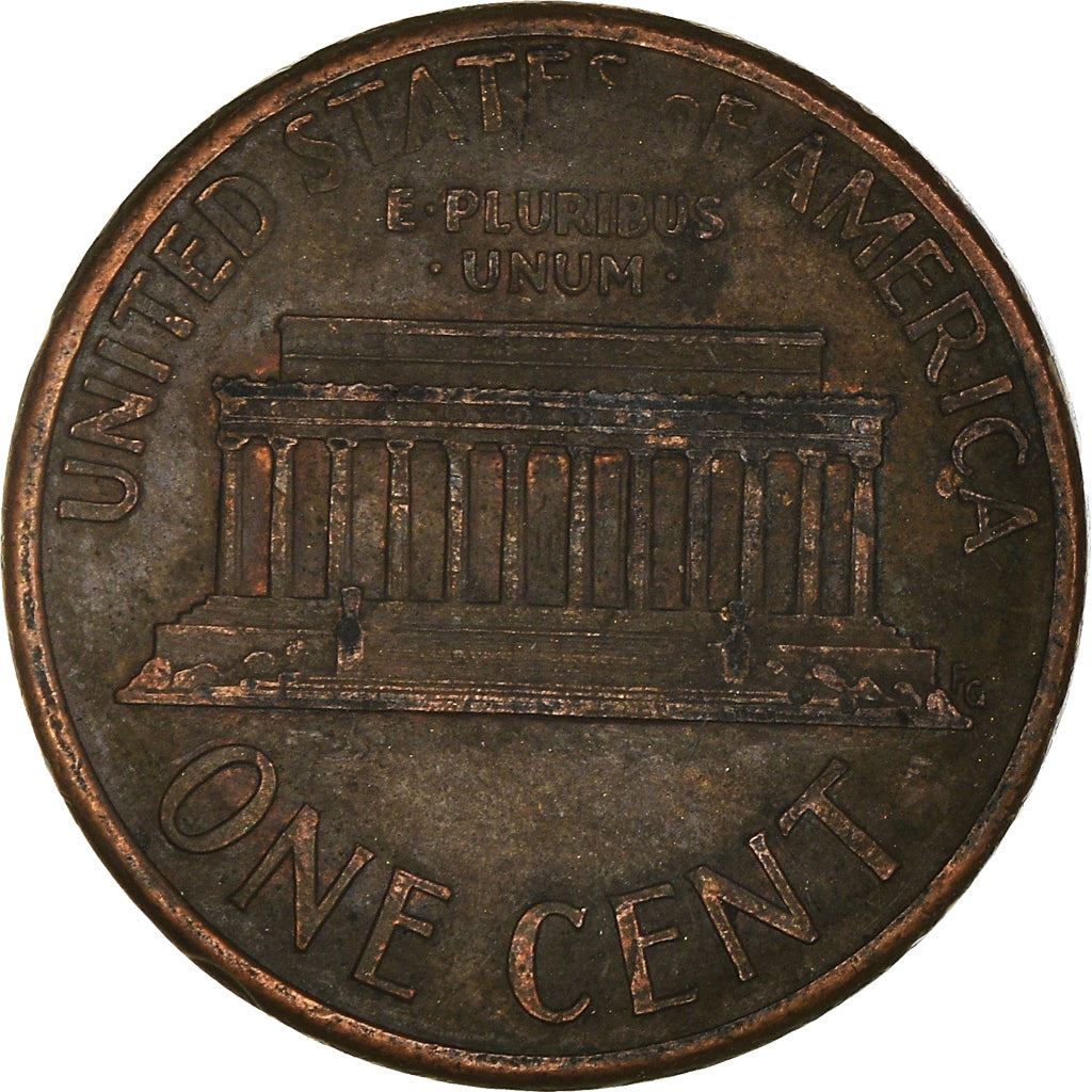 United States | American 1 Cent Coin | Lincoln Memorial | KM201b | 1983 - 2008