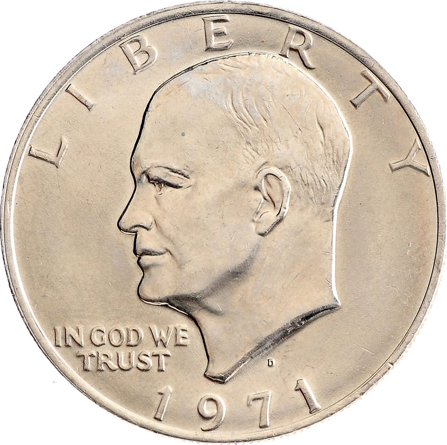 United States Coin American 1 Dollar | Dwight D. Eisenhower | Apollo 11 | KM203 | 1971 - 1978