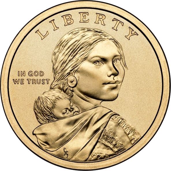 United States Coin American 1 Dollar | Sacagawea | Jean Baptiste Charbonneau | Hiawatha Belt | KM474 | 2010