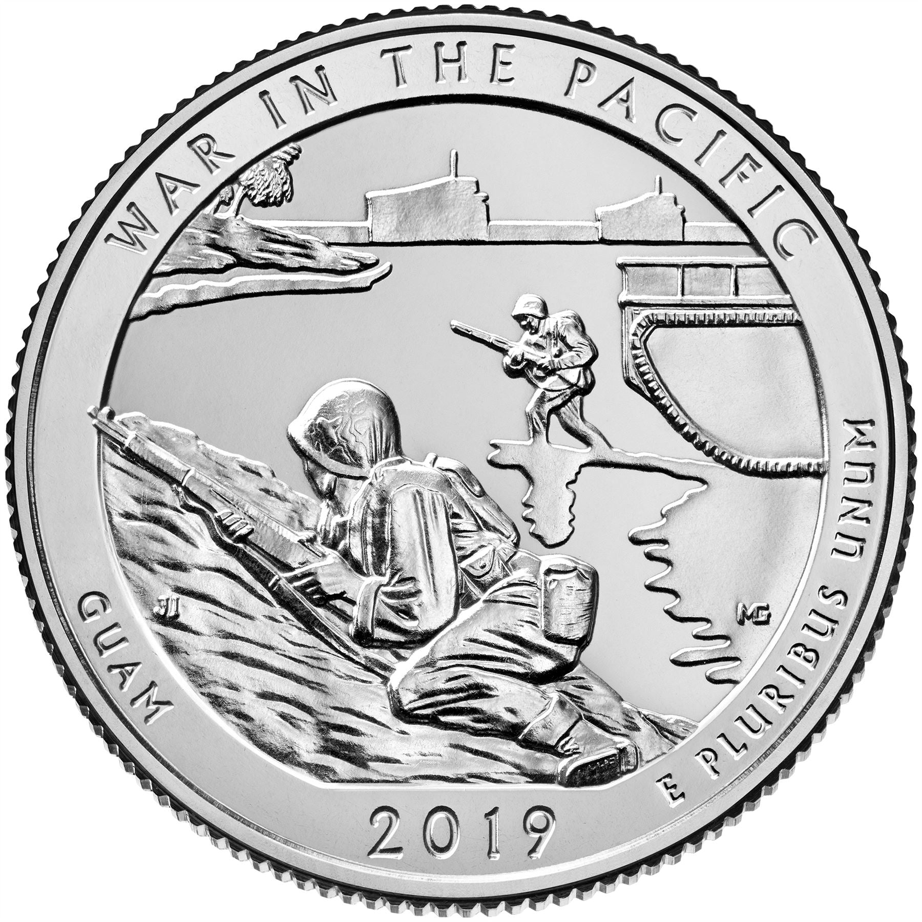 United States Coin American ¼ Dollar | George Washington | Asan Bay | Pacific War | KM696 | 2019