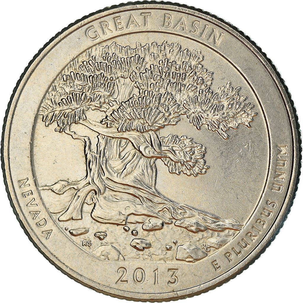 United States Coin American ¼ Dollar | George Washington | Bristlecone Pine | Rocky Glacial Moraines | KM544 | 2013