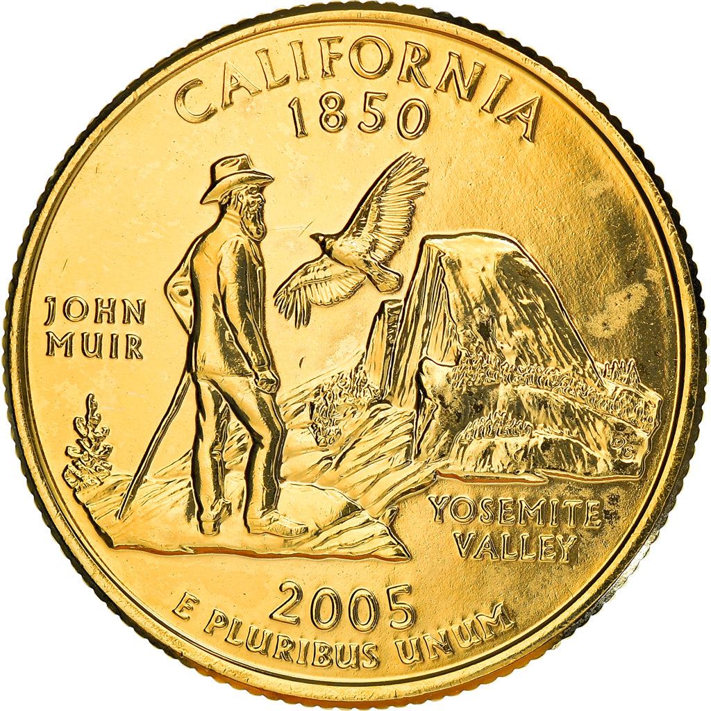 United States Coin American ¼ Dollar | George Washington | California | John Muir | California Condor | KM370 | 2005