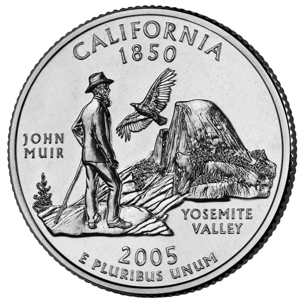 United States Coin American ¼ Dollar | George Washington | California | John Muir | California Condor | KM370 | 2005