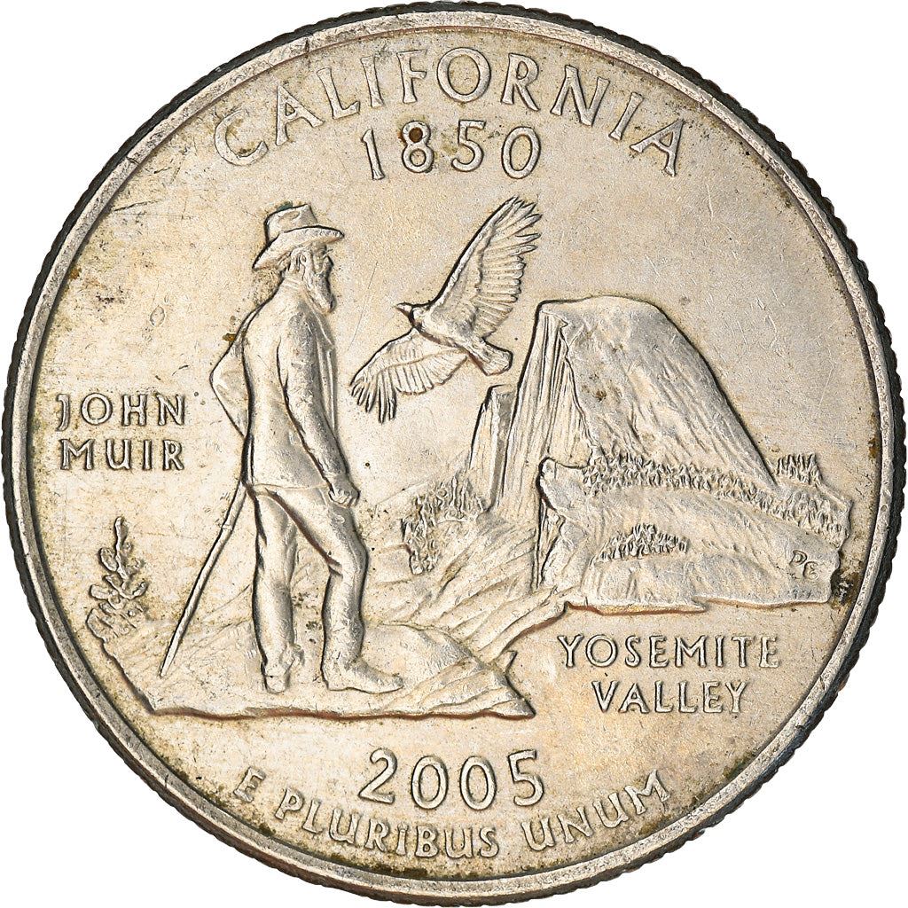 United States Coin American ¼ Dollar | George Washington | California | John Muir | California Condor | KM370 | 2005