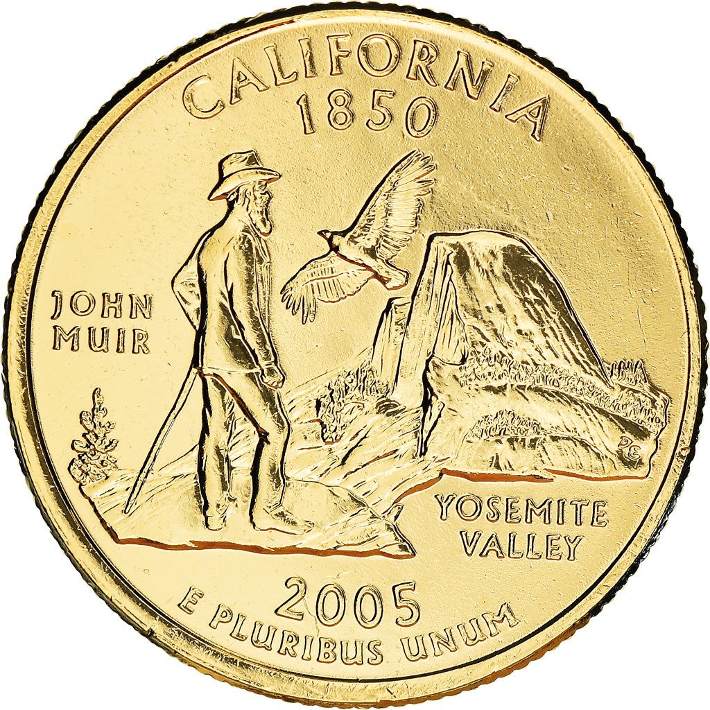 United States Coin American ¼ Dollar | George Washington | California | John Muir | California Condor | KM370 | 2005