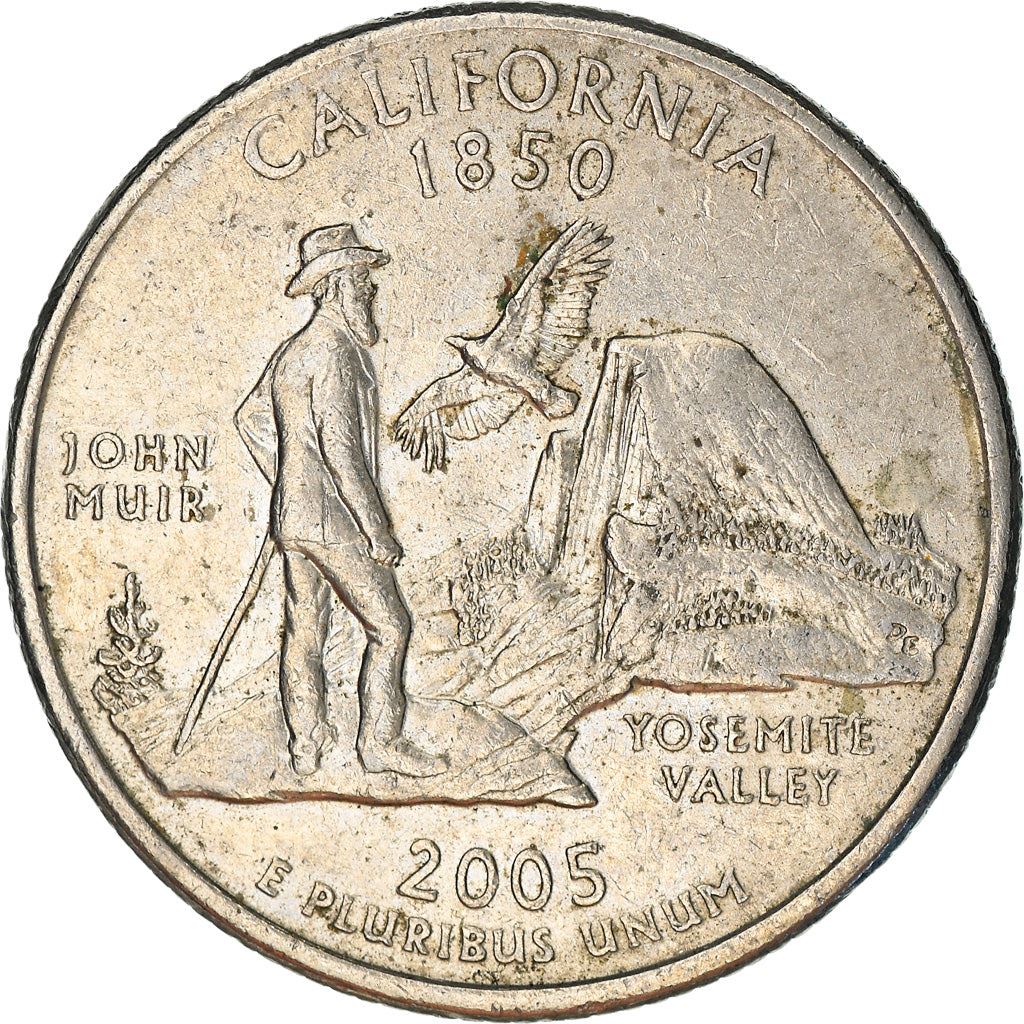 United States Coin American ¼ Dollar | George Washington | California | John Muir | California Condor | KM370 | 2005