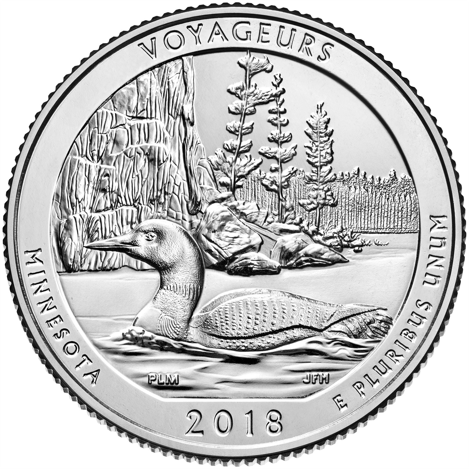 United States Coin American ¼ Dollar | George Washington | Common Loon | KM671 | 2018